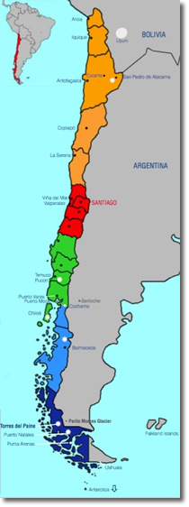 Map of Chile