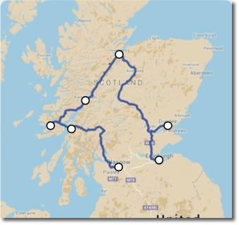 Tour Map of Scotland