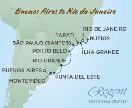 Travel Masters' South America Cruise Map