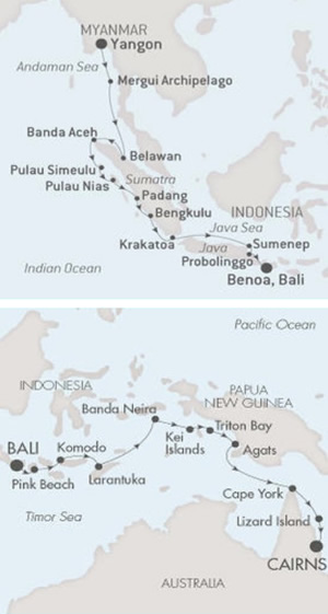 Map of Indonesian Island Cruise
